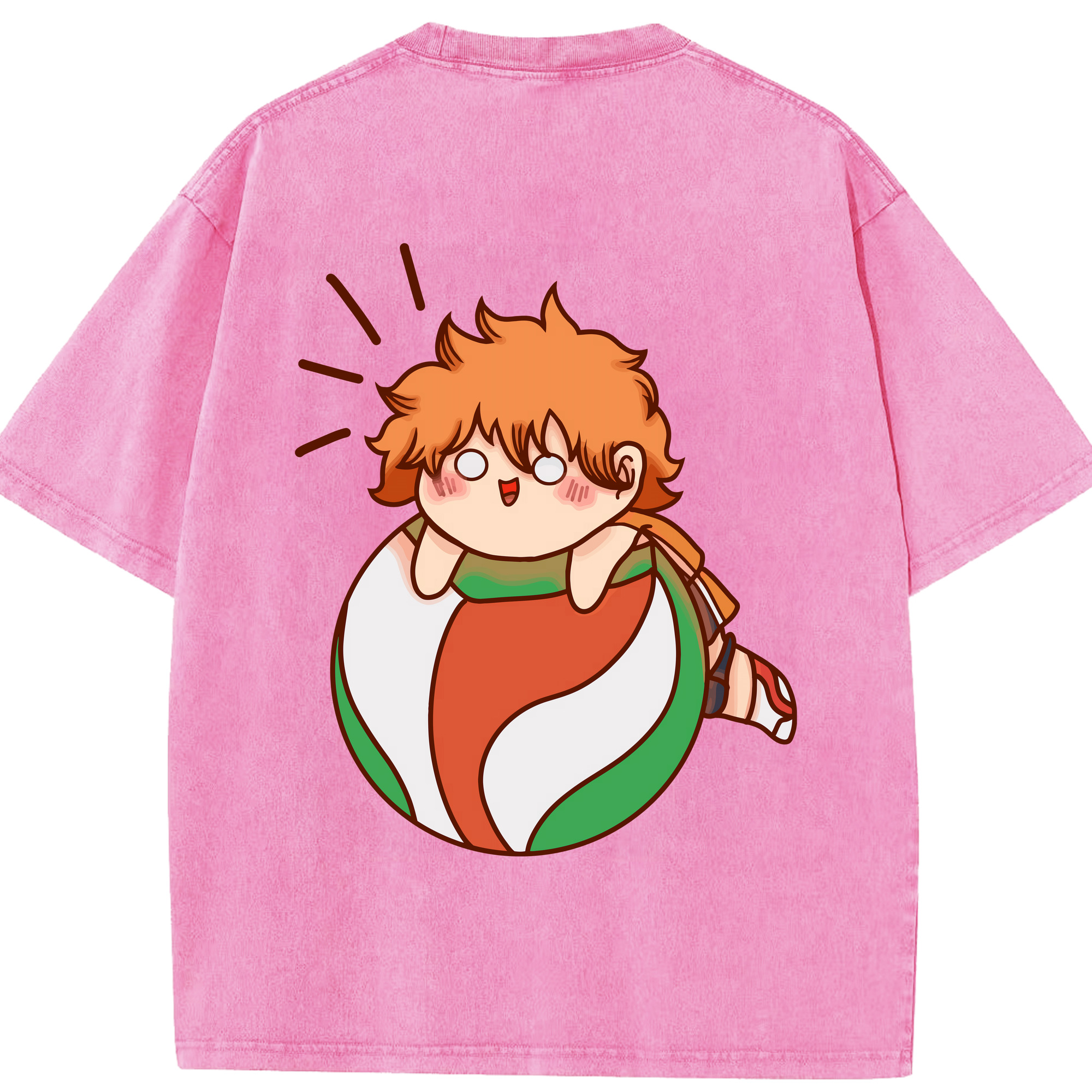 （画像用） ハイキュー!! Haikyu!! 綿100% ヴィンテージ風 半袖Tシャツ（背面プリント）